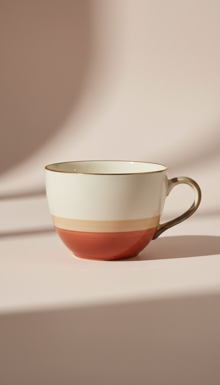 Tasse en céramique bord doré